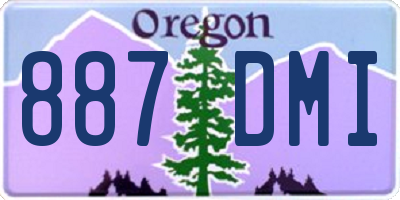 OR license plate 887DMI