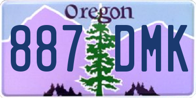 OR license plate 887DMK