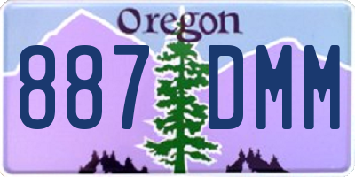 OR license plate 887DMM