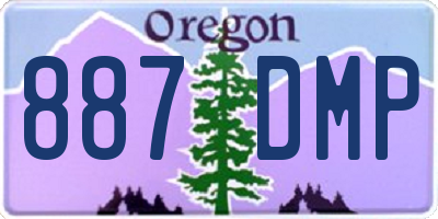 OR license plate 887DMP