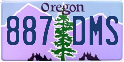 OR license plate 887DMS
