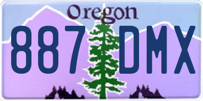 OR license plate 887DMX