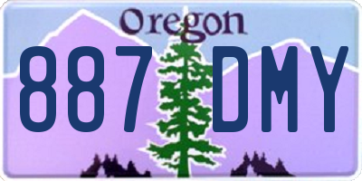 OR license plate 887DMY
