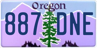 OR license plate 887DNE