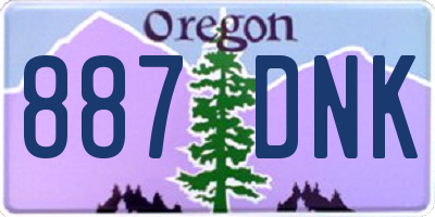 OR license plate 887DNK