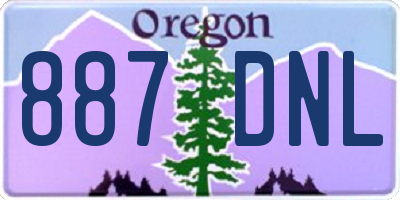 OR license plate 887DNL