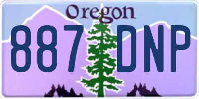 OR license plate 887DNP