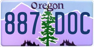 OR license plate 887DOC