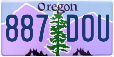 OR license plate 887DOU