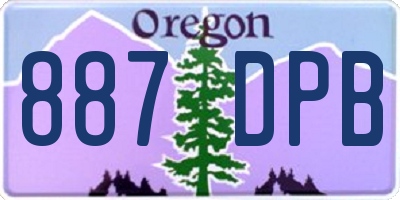 OR license plate 887DPB