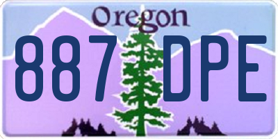 OR license plate 887DPE