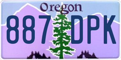 OR license plate 887DPK