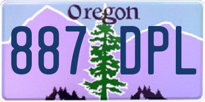 OR license plate 887DPL