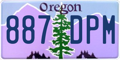 OR license plate 887DPM