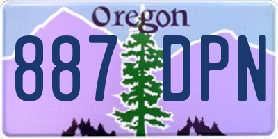 OR license plate 887DPN