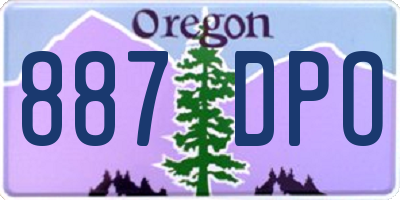OR license plate 887DPO