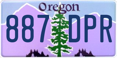 OR license plate 887DPR