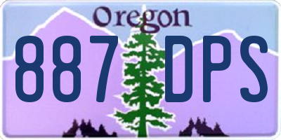 OR license plate 887DPS