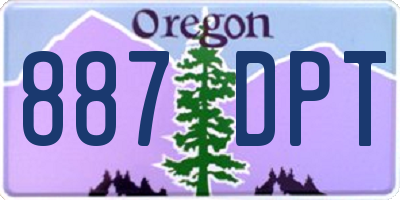 OR license plate 887DPT