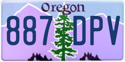 OR license plate 887DPV