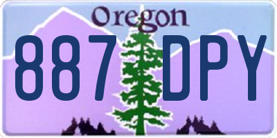 OR license plate 887DPY
