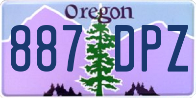 OR license plate 887DPZ