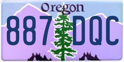 OR license plate 887DQC