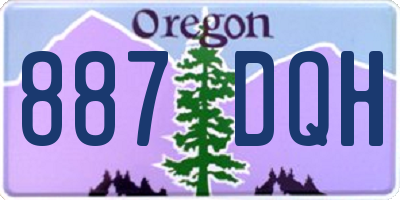 OR license plate 887DQH
