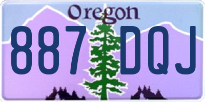 OR license plate 887DQJ