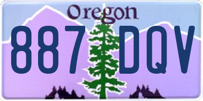 OR license plate 887DQV