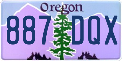 OR license plate 887DQX