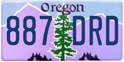 OR license plate 887DRD