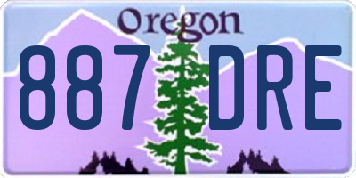 OR license plate 887DRE