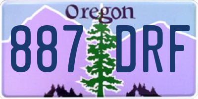 OR license plate 887DRF