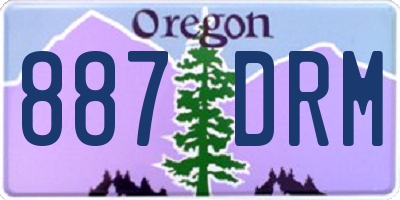 OR license plate 887DRM