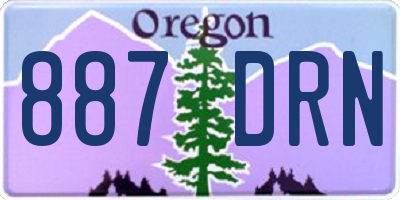 OR license plate 887DRN