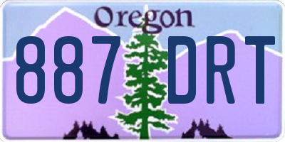 OR license plate 887DRT