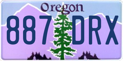 OR license plate 887DRX