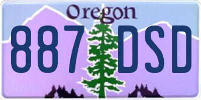 OR license plate 887DSD