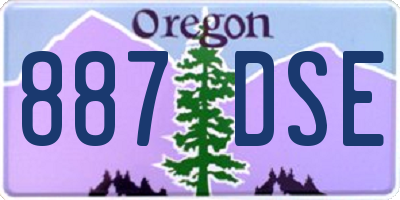 OR license plate 887DSE