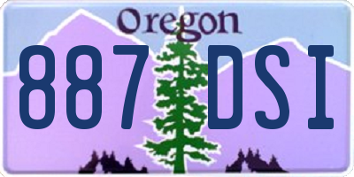 OR license plate 887DSI