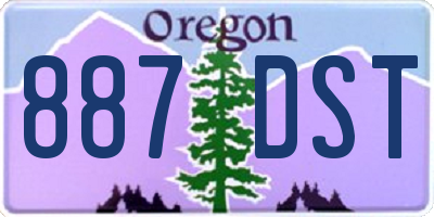 OR license plate 887DST