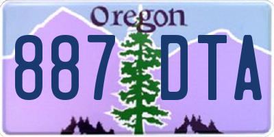OR license plate 887DTA