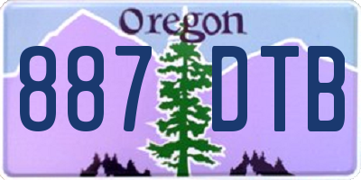 OR license plate 887DTB