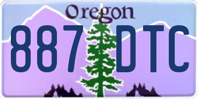 OR license plate 887DTC