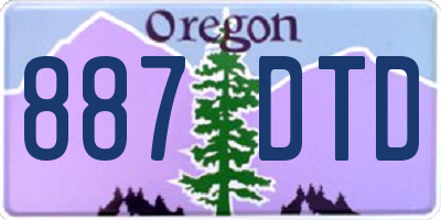 OR license plate 887DTD