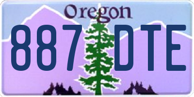 OR license plate 887DTE