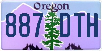 OR license plate 887DTH