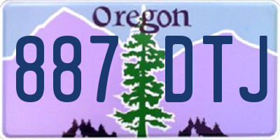 OR license plate 887DTJ