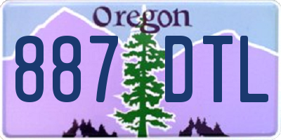 OR license plate 887DTL